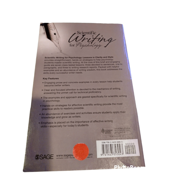 Scientific Writing for Psychology : Lessons in Clarity and Style, R.V. Kail - Picture 2 of 2